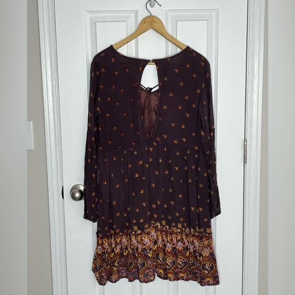 Altar’d State Floral Boho Long Sleeve Mini Dress - Picture 2 of 6